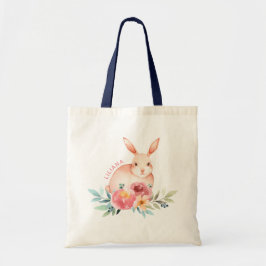 Spring Fling Easter Bunny | Gepersonaliseerd Tote Bag