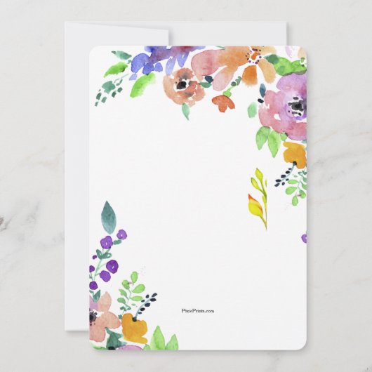 Spring Fling Invitation Kaart (Achterkant)