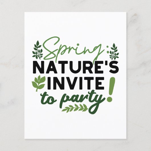 Spring Fling Party - Natuur's Celebration Call Flyer (Voorkant)