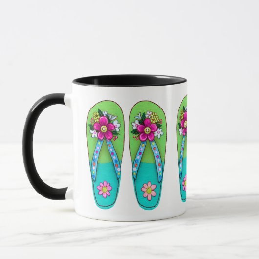 Spring Flip Flops in Bright Colors Mug (Gauche)