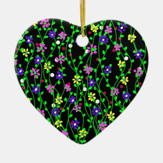 Spring Floral Art Keramisch Ornament (Voorkant)