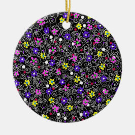 Spring Floral Art Keramisch Ornament