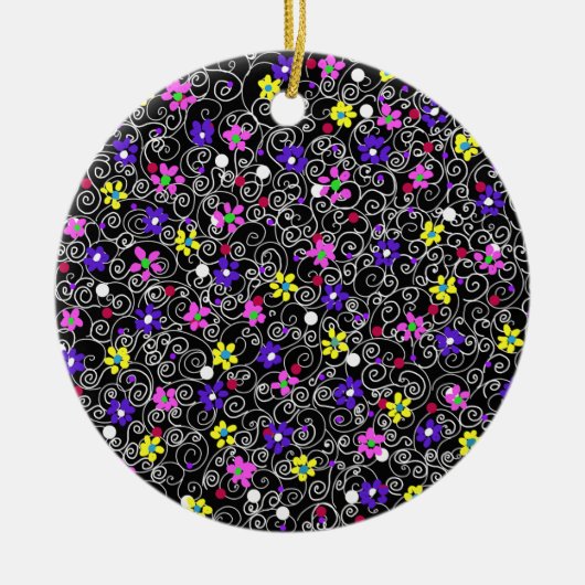 Spring Floral Art Keramisch Ornament (Voorkant)