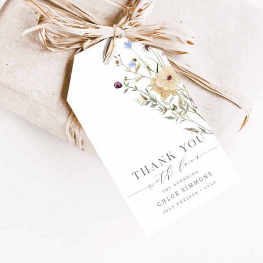 Spring Floral Baby in het Baby shower Bloom Dank u Cadeaulabel