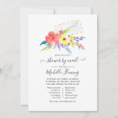 Spring Floral Baby shower per post Kaart (Voorkant)