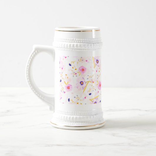 Spring Floral Beer Stein Bierpul (Links)