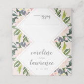 Spring Floral Blush | Weddenschap met gevouwen zoe (Buitenkant ongevouwen)