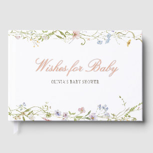 Spring Floral Border Baby shower Gastenboek