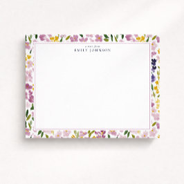 Spring Floral Border Note Card Kaart