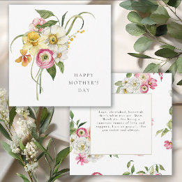 Spring Floral Bouquet Mother's Day Invitation Kaart