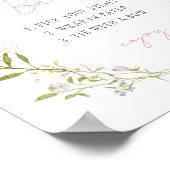 Spring Floral Bow Wreath Flower Bar Poster (Hoek)