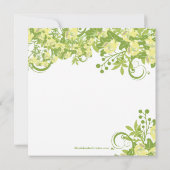 Spring Floral Bridal Shower Invitation Yellow Kaart (Achterkant)