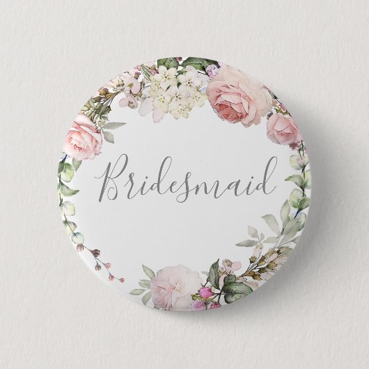 Spring Floral Bridesmaid Button (Voorkant)