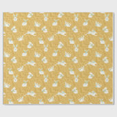 Spring Floral Bunnies Cadeaupapier (Vlak)