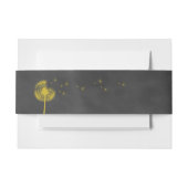 Spring Floral Chalkboard Belly Band Uitnodigingen Wikkel (Voorkant Voorbeeld)