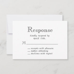 Spring Floral Chalkboard RSVP Kaartje