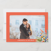 Spring Floral Couple invitation à la fête de douch (Dos)