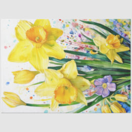 Spring Floral Daffodil Tissue Paper Tissuepapier