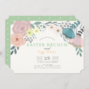 Spring Floral Easter Brunch & Egg Hunt Kaart