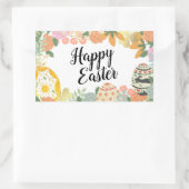 Spring Floral Egg Hunt Clover Happy Pasen Rechthoekige Sticker (Tas)