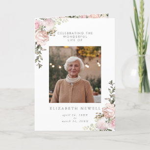 Spring Floral Folded Celebration of Life Programme Programma