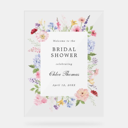 Spring Floral Frame Bridal Shower (Recto)