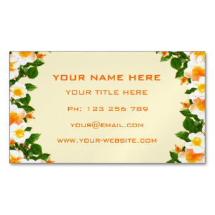 Spring Floral Fresh Design Business Card Magnet Magnetisch Visitekaartje
