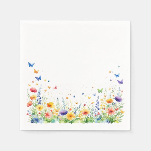 Spring Floral Garden Butterfly Cocktail servetten (Voorkant)