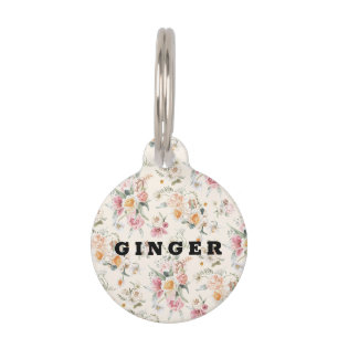 Spring Floral Gepersonaliseerd Huisdierpenning