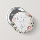 Spring Floral Grandmoeder van de Bride Button (Voorkant /achterkant)