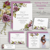 Spring Floral Greenery Wedding Kaart