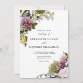 Spring Floral Greenery Wedding Kaart (Voorkant)