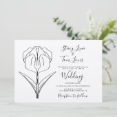 Spring Floral Hand Drawn Earthy Kaart (Staand voorkant)