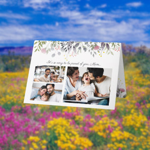 Spring Floral Happy Birthday Mam Kaart