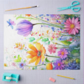 Spring Floral Kleurrijk Weefselpapier Tissuepapier (Craft)