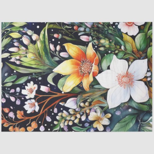 Spring Floral Kleurrijk Weefselpapier Tissuepapier (Voorkant)