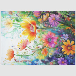 Spring Floral Kleurrijk Weefselpapier Tissuepapier