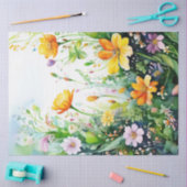 Spring Floral Kleurrijk Weefselpapier Tissuepapier (Craft)