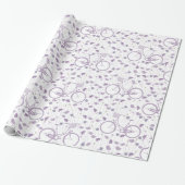 Spring Floral Lavender Paarse fiets Cadeaupapier (Uitgerold)