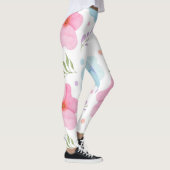 Spring Floral Leggings - Roze Bloem Yoga Broek (Rechts)
