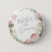 Spring Floral Moeder van de Groom Button (Voorkant)