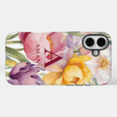 Spring Floral Monogram Case-Mate iPhone Case (Achterkant (horizontaal))
