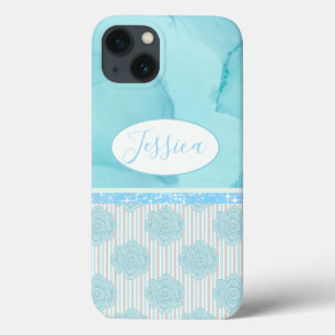Spring floral multi blauw ontwerp iPhone 13 hoesje