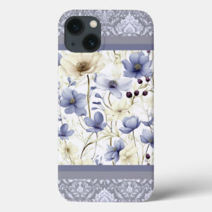 Spring floral multi blauw ontwerp iPhone 13 hoesje