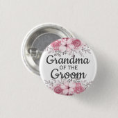 Spring Floral oma van de groom Button (Voorkant /achterkant)