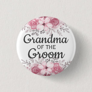 Spring Floral oma van de groom Button