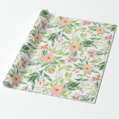 Spring Floral Pattern Cadeaupapier (Uitgerold)