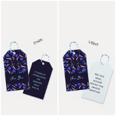 Spring Floral Pattern Dark Blue Cadeaulabel