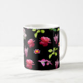 Spring Floral Photo Print Black 11 oz. mok (Voorkant rechts)