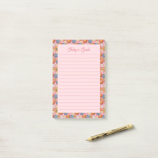Spring Floral Post-It Notes (Op bureau)